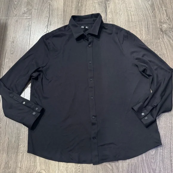 Express Black and Navy Patterned Casual Shirts long sleeve button down size XXL - Picture 3 of 9